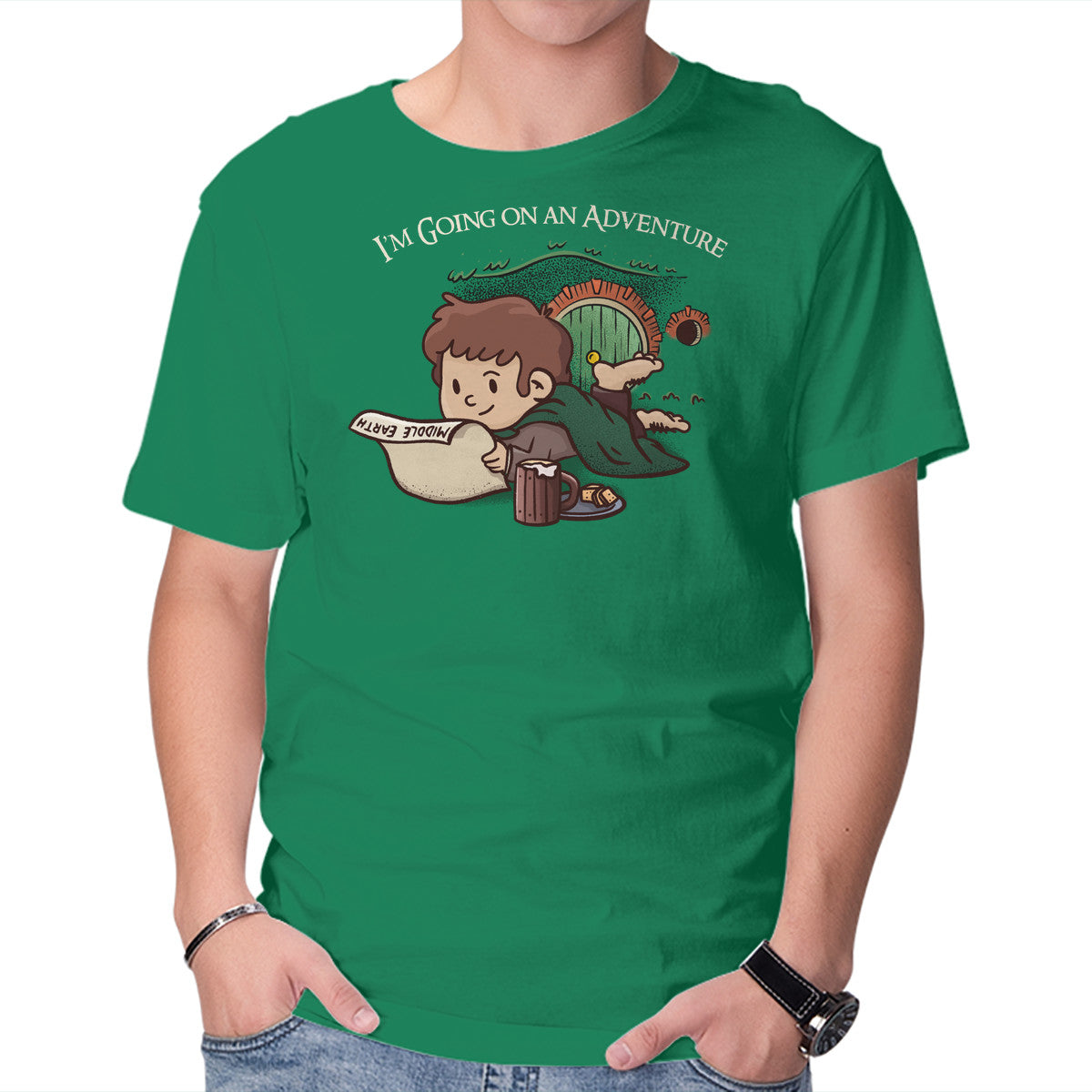 Unisex Crew Neck T-Shirt I m Going On An Adventure Graphic Short Sleeve Casual Tee XXXXL