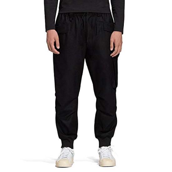 

Weissly Wool Flannel Cargo Pants GK4592 Ribbed Pants Y-3 Men s [L-Black-GK4592],