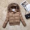 Autumn and winter raccoon fur collar down jacket women's short Yao Di style slim fit thickened and thin waist versatile jacket tide