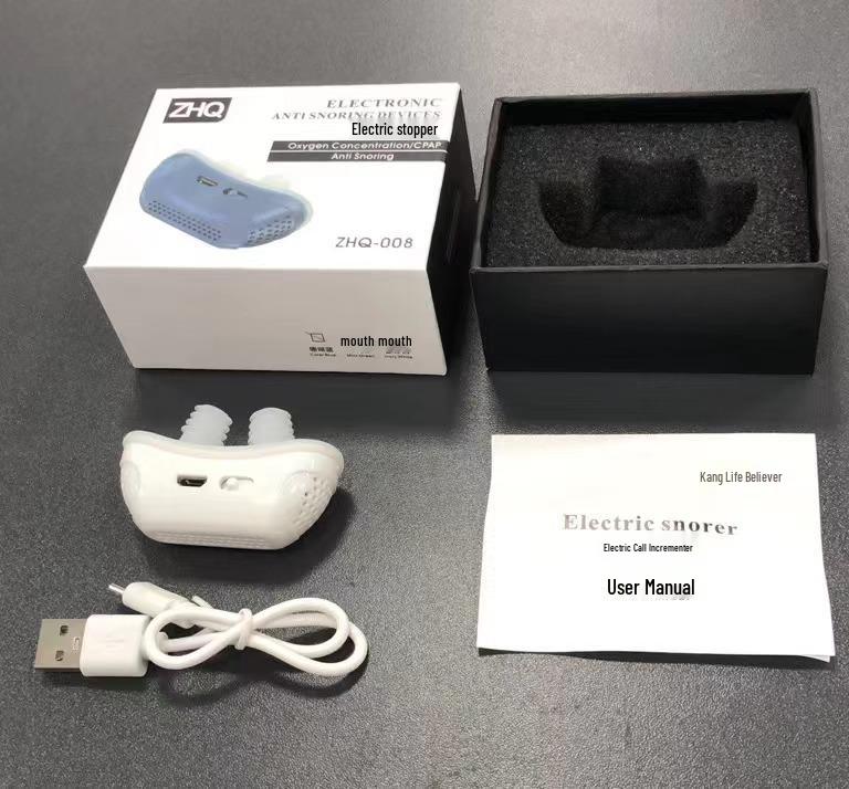 

Электрическое устройство против храпа для снятия заложенности носа и предотвращения апноэ English Packaging