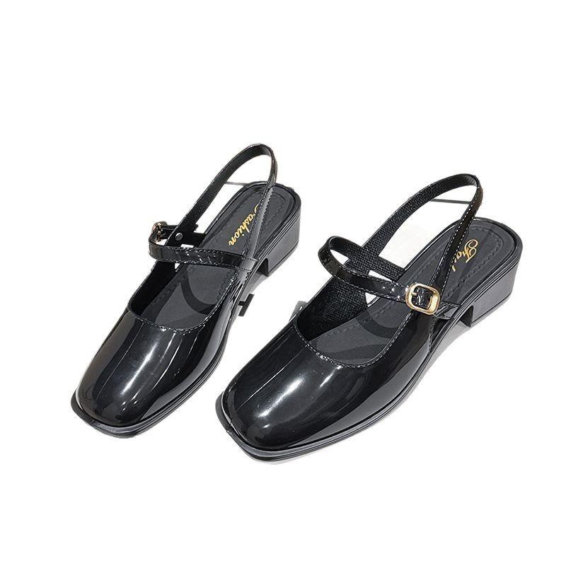 Versatile Mary Jane sandals women's new single shoes high heels shallow mouth spring and summer bag head retro women's sandals