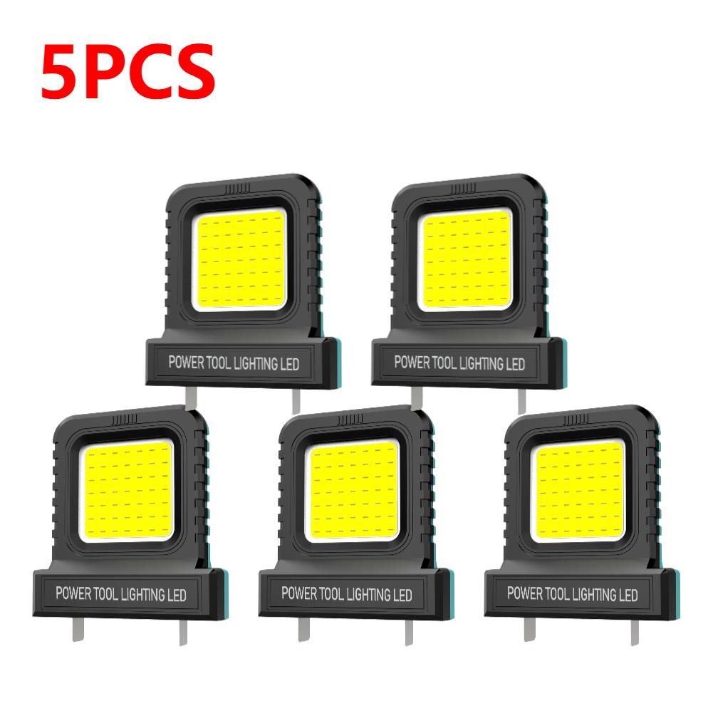 1-5Pcs 14W LED Camping Lantern Mini Pocket Work Light Inspection Power Tool LED Work Light For 20V-21V Lithium Batteries