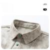 Minimalist Jacket Men Camouflage Tie-dye Autumn Retro PU Leather Jacket Shirt Paragraph Jacket Men Top Dirty Clothes Breathable Work Casual Jacket