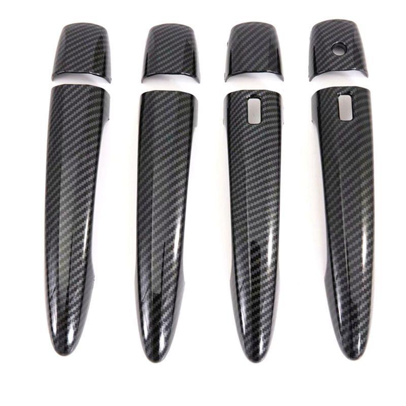 AT-For Nissan Sylphy 2020 2021 2022 Car Outer Door Handle Cover Trim Stickers Accessories ,ABS Carbon Fiber