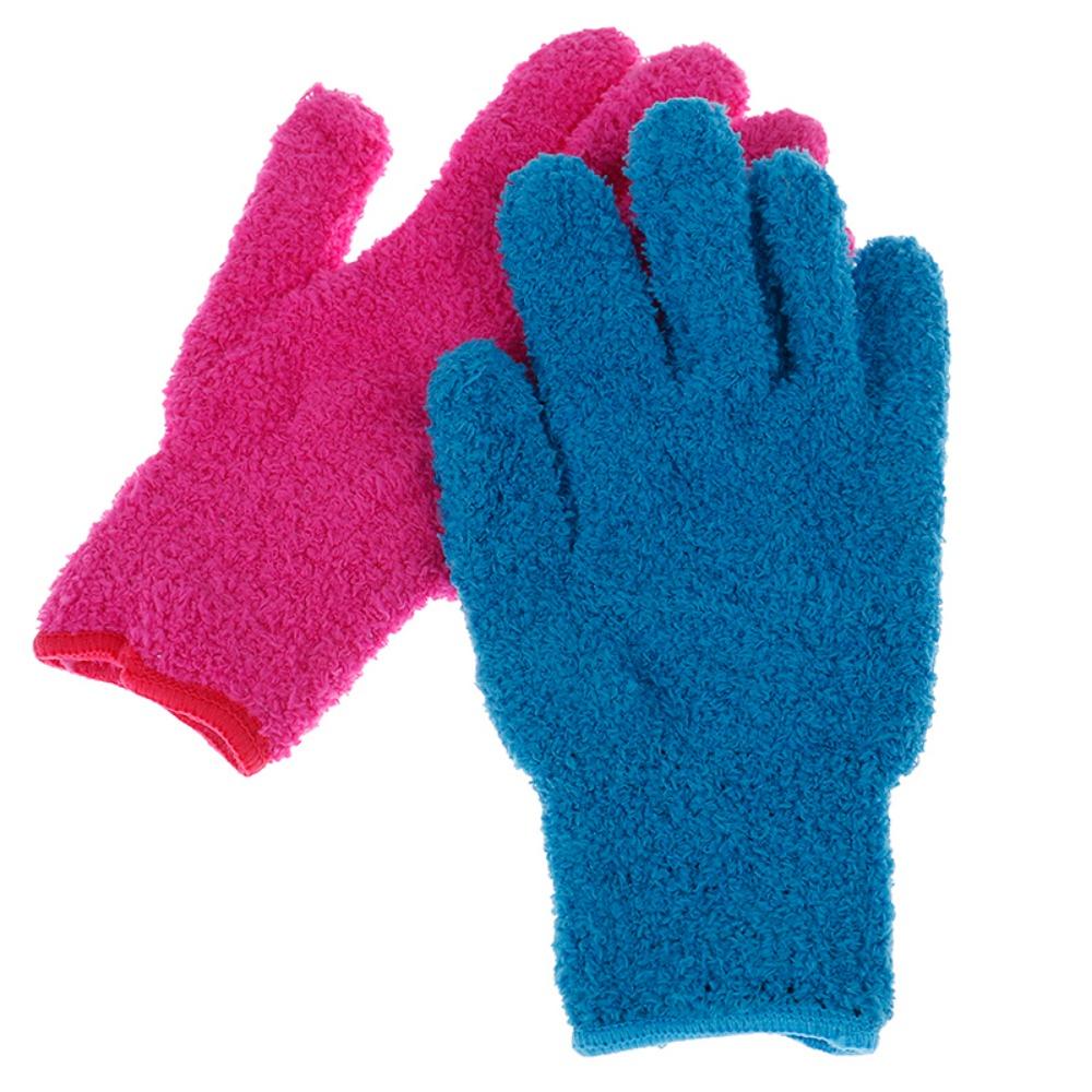 1 pair Reusable Car Care Absorbent Coral Fleece Dust Remover Removal Cleaner Cleaning Glove