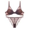 Clearance Sale French Underwear Women's Sexy Deep V Thin Cotton Lace Big Breasts Small Anti-sagging Top Support Underwear