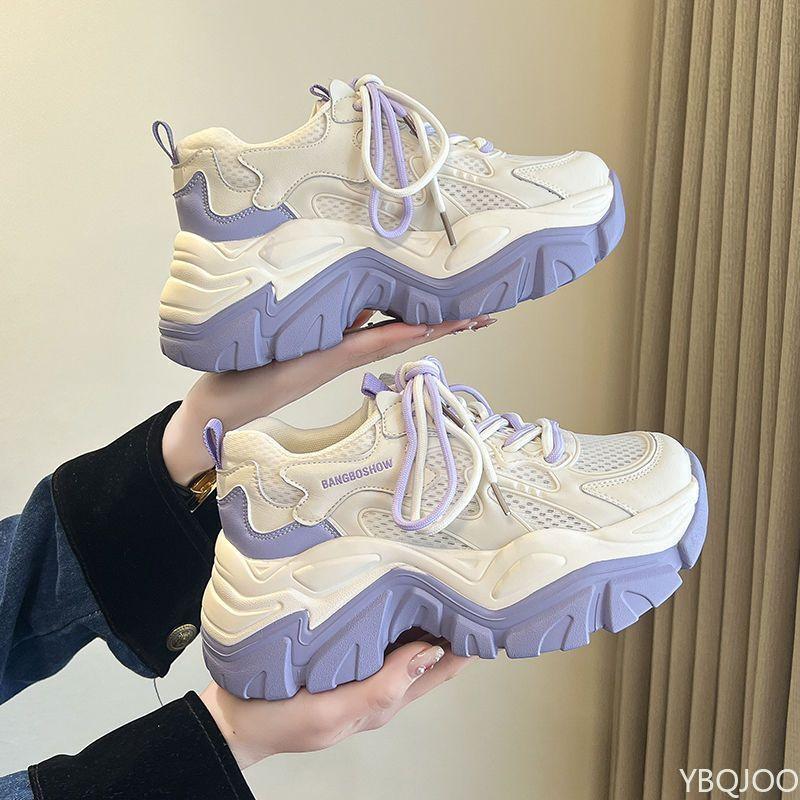 

Fashion Lightweight Breathable sports running shoes women spring new mesh all-match casual comfortable trendy shoes women Sneakers 35 фиолетовый