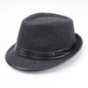Autumn And Winter New British Men'S Top Hat Woolen Hat Middle-Aged And Elderly Men'S Jazz Hat Hat Leather Top Hat