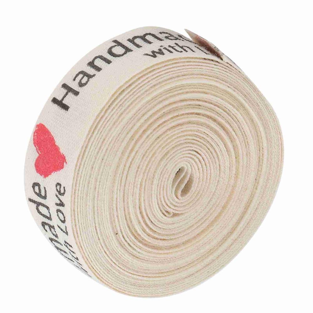 1pcs Fonts Printed Cotton Ribbon Tape 1.5cm Width Fabric Craft Ribbon DIY Sewing Ribbon Packaging