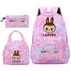 3Pcs/set Backpack for Girl School Teen Student Knapsack Women Rucksack with Lunch Bags Pencil Bag Fish Scale Style Bags