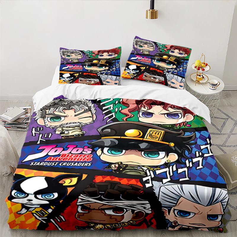 3PCS Jojo Bedding Set Printed Duvet Cover Closure Includes 1 Duvet Cover & 2 Pillowcases for All Seasons Bedroom Decor