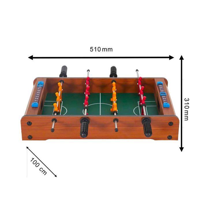 Jeu de table baby foot - mister gadget - marron
