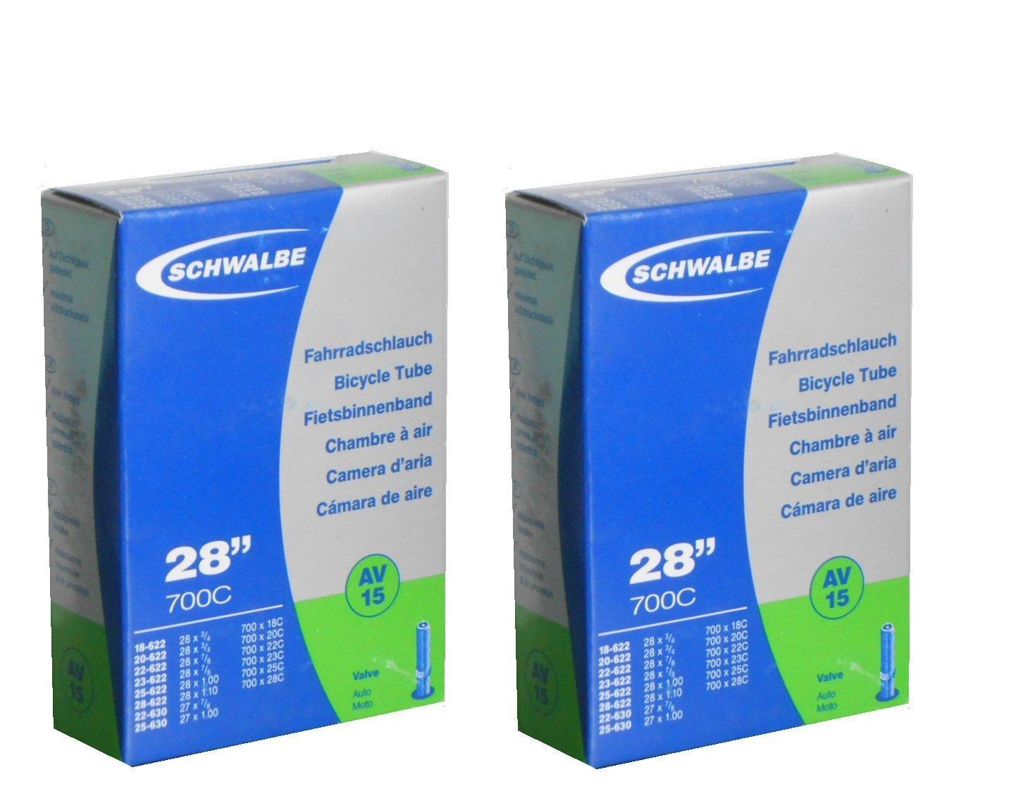 

Комплект из 2 камер SCHWALBE с клапанами Schwalbe, 700x18-28C, 15AV [Импортный]