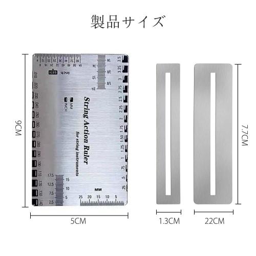 CHENLONB String Height Gauge, Guitar String Height Ruler, Measuring Tool, Fingerboard Protection, Fingerboard Grinding Repair Tool, Maintenance Tool F