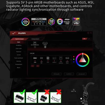 1 To 9 3 In 1 PWM Fan Hub with Remote ARGB Fan HUB Splitter PWM & ARGB Hub Splitter for 5V Addressable ARGB Computer PC Case Fan