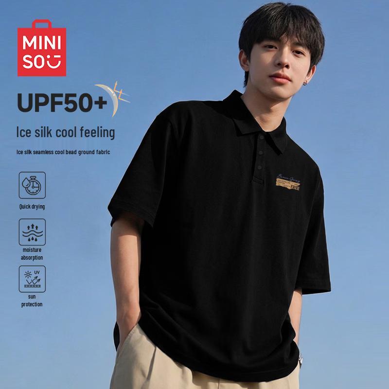 MINISO Men s Ice Silk Quick-Dry Polo Shirt XL