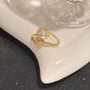 Wind Sweet Opal Tulip Ring Femininity Versatile Niche High Sense Open Index Finger Ring