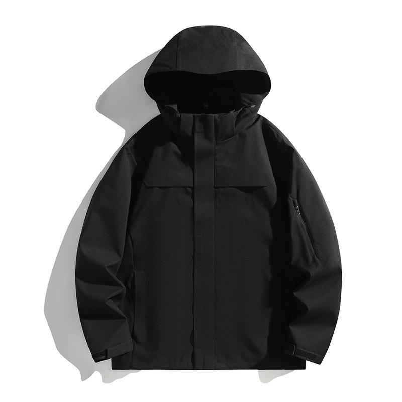 3-In-1 Jacket Windproof Waterproof Thickened Warm Men's and Women's Outdoor Travel Mountaineering Casual Hooded Men's Jacket