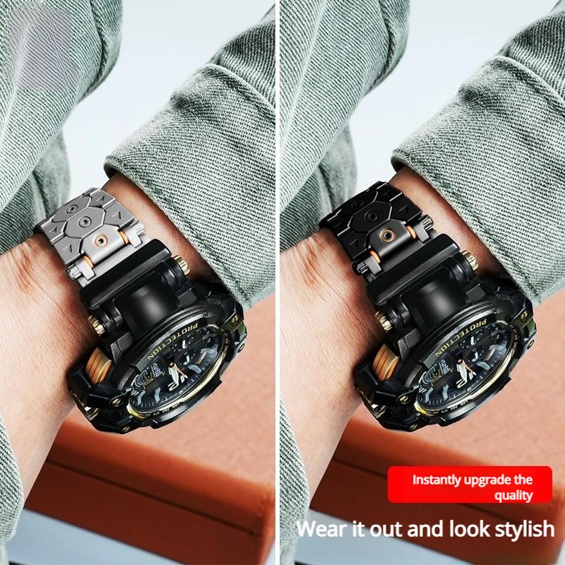 Für Casio -SHOCK 5410 GPW-1000 GPW1000 Serie Modifiziertes Edelstahlarmband Herren Metallarmband Uhrenarmband Zubehör Werkzeuge