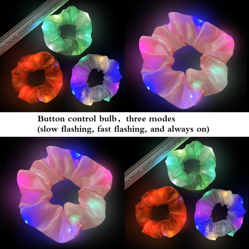 LED Large Intestine Hair Ring Nightclub Bar Dance Club Luminous Hair Accessories