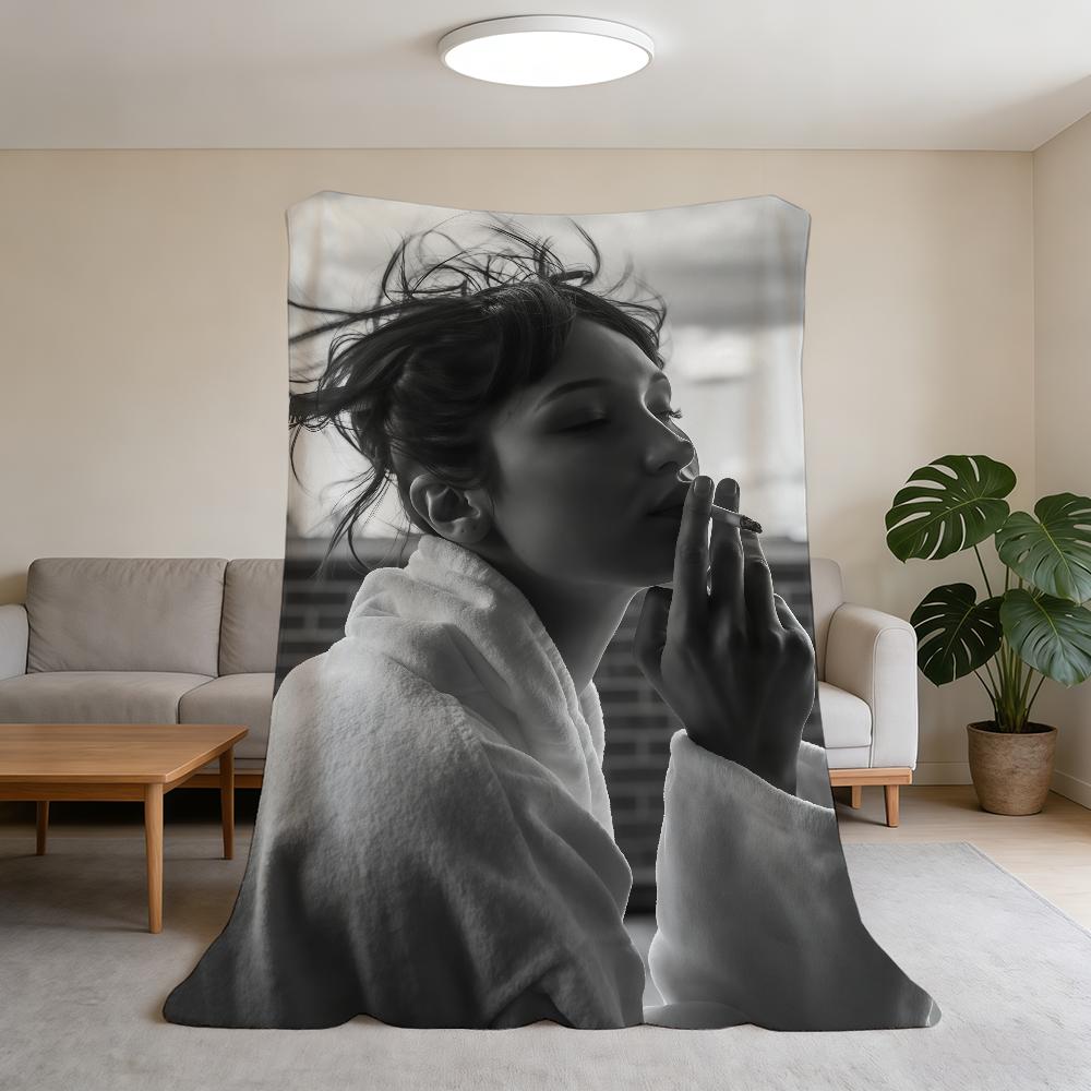 Blanket Model B-Bella Super Warm Comfortable Hadid Plush Throw Blanket Child Home Sofa Bedroom Gift