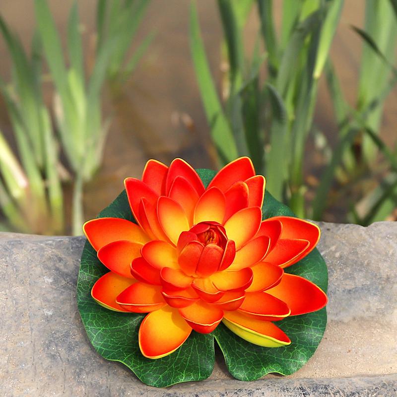 

1/2Pcs Lotus and Lotus Leaf Artificial Flower Pool Decoration, Green Plant Landscaping, Fish Tank Floating Props, Water Lily 1pcs