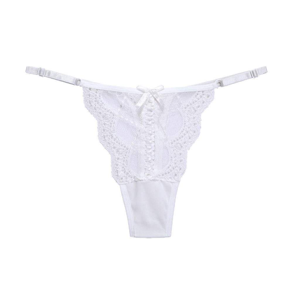 Thin Strap Underwear for Women Transparent Mesh Lace Briefs Fashion Lace Thong  Lady