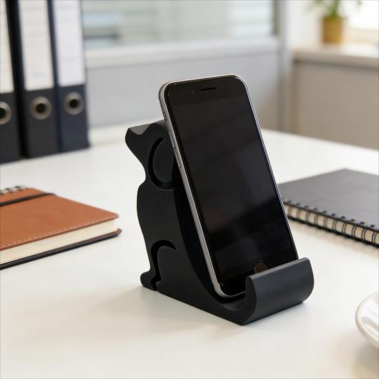 Stojan na telefon Tvar psa Roztomilý štěněcí ozdoba Kompaktní držák na telefon 3D tištěný Hands-free figurka pro dekoraci stolu