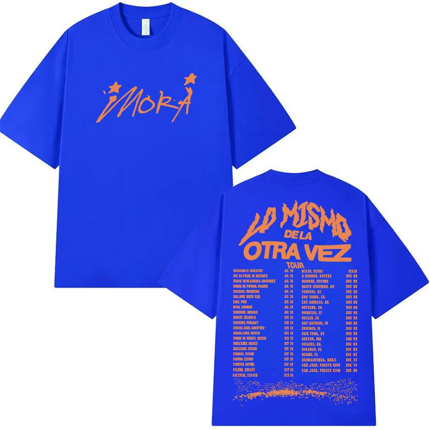 Singer Mora Lo Mismo De La Otra Vez Tour 2025 New Album T Shirts Men Women Summer ONeck High Quality Cotton TShirts Streetwear