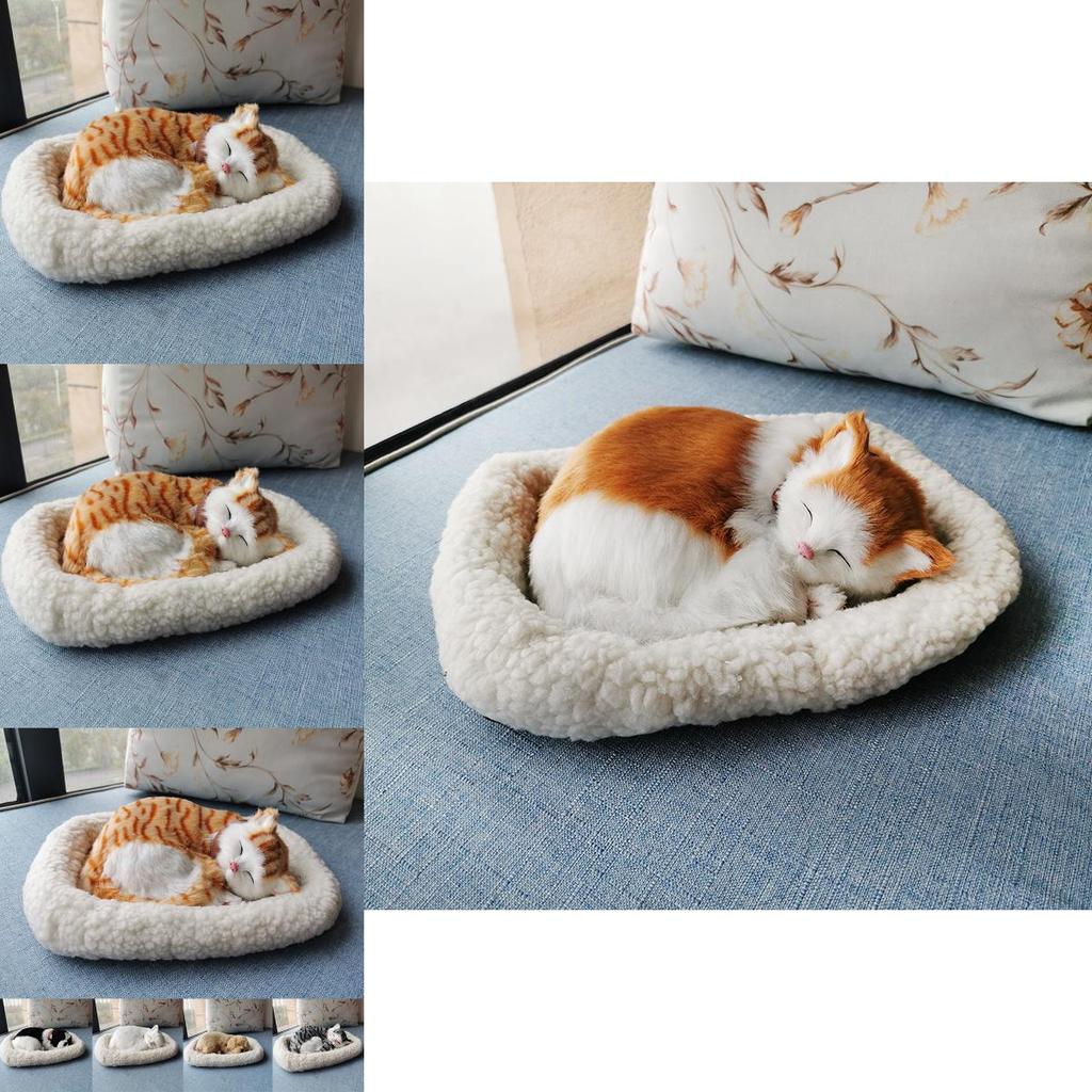Animal Figurine With Artificial Fur Material Handmade Home Decor For Photography And Gift