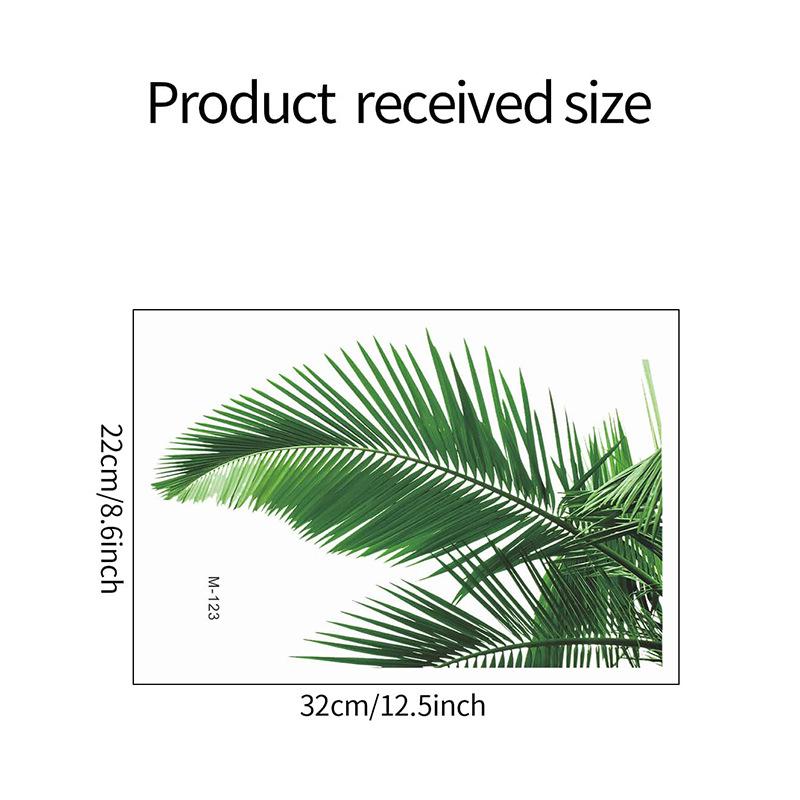 

Самоклеящиеся наклейки на стену в ванную комнату с тропическим узором из листьев, наклейки на крышку унитаза, легко клеятся и снимаются - для дома и отеля, аксессуары для ванной комнаты