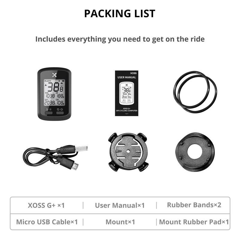 XOSS G+ GPS Bike Computer Wireless Cycling Speedometer Road Bike MTB Waterproof Bluetooth ANT+ Cadence Speed Bicycle Computer