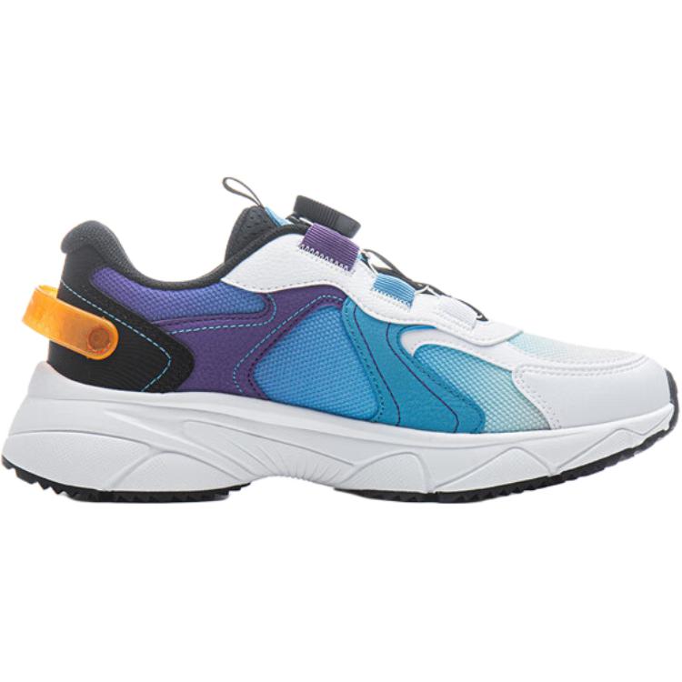 Li Ning Kids Comfortable Versatile Non-Slip Durable Low-Top Casual Shoes Kids casual shoes White Blue YKCU228-5