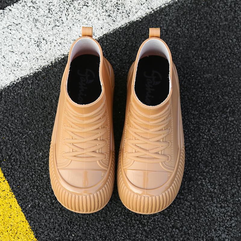 Ladies Men's New Style Waterproof PVC Duck Boots Lightweight Knee-height Rain Snow Shoes Rubber Insole Rain Boots for Adults