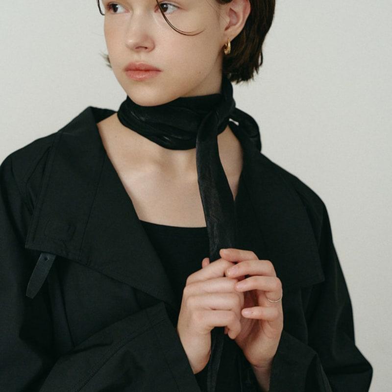 MAKE A TOAST SILKY SCARF BLACK MBEFAC001BK