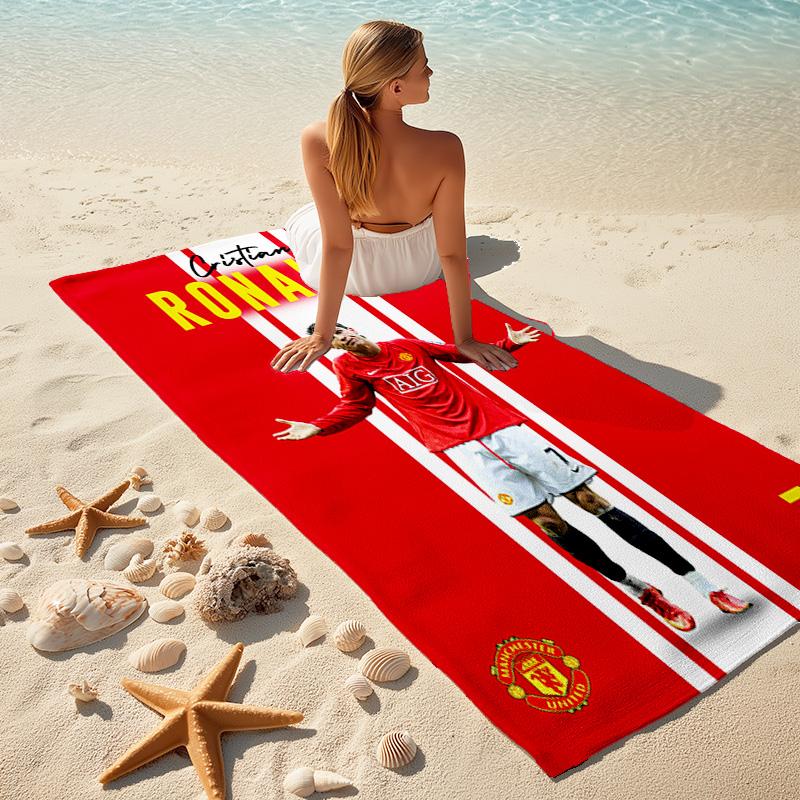 Cristiano Ronaldo Manchester Legend Beach Towel Outdoor Camping Beach Swim Outdoor Pool Towel Quickdrying Swim Towel Outdoor Picnic Beach Mat Comfort