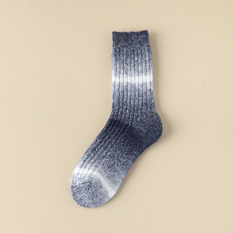 

Men s Autumn and Winter Thickened Cold Warm Coral Wool Does Not Drop Hair Does Not Fade In Tube Socks 1 pair синий