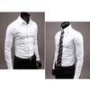 Herren Luxus Freizeit Formelles Hemd Langarm Slim Fit Business Hemden Oberteil