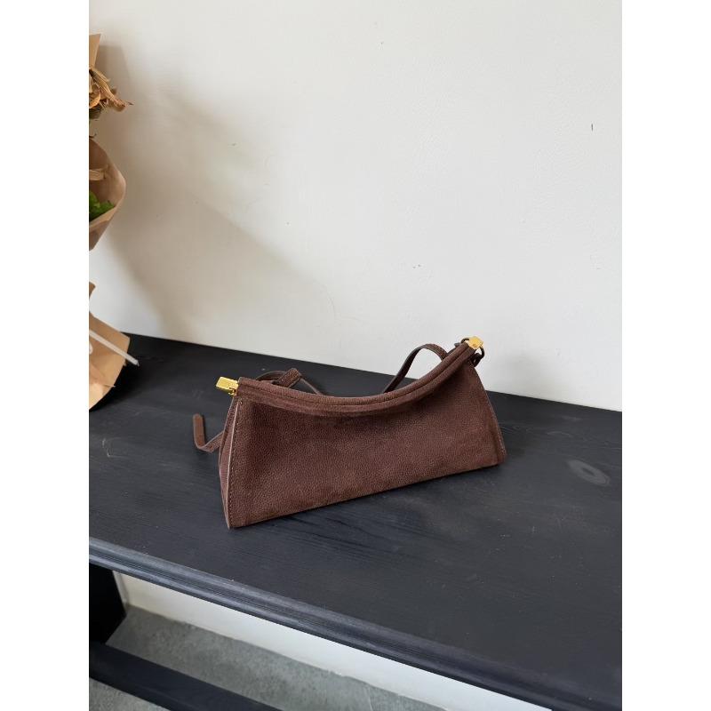 Französisches Nischendesign minimalistischer Stil Rindsleder Schulter Achseltasche Pendeln einfach Mode vielseitig Damenmode Baguette-Tasche