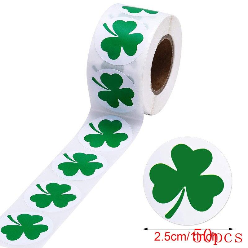 

Этикетки на день Святого Патрика, наклейки на трилистник, 1 дюйм, клейкая этикетка для детей, украшения и канцелярские наклейки