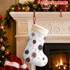 Christmas Decoration Fireplace Hanging Stocking 1pc 2D Flat Christmas Snowflake Red Black Decor Printed Xmas S