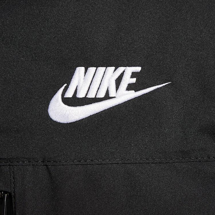Nike Down Jacket Outdoor Three-Proof Warm Hooded Duck Down Kids Jackets Black HQ7165-010