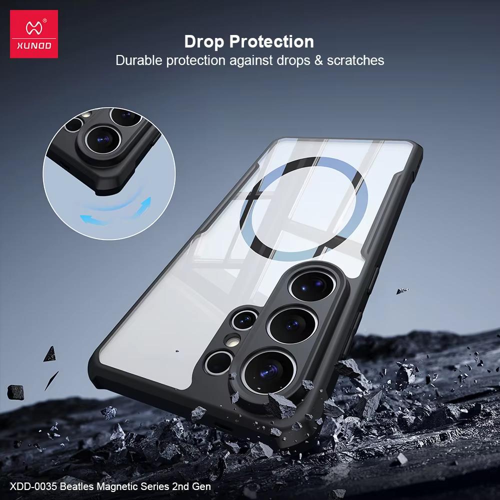 XUNDD Pro Samsung Galaxy S26 Ultra S26 Plus S26+ Pouzdro Nárazuvzdorné Ochranné Pouzdro Luxusní Zadní Kryt S Magnetickým Kroužkem