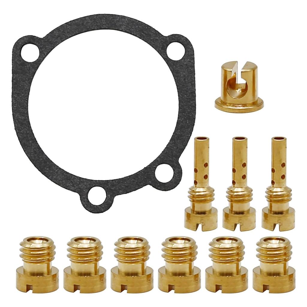 Carburetor Jet Kit for CV40 Carburetor Main Jets Slow/Pilot Jets and Gasket Replacement 42 45 48 180 185 190 195 Replacement for Harley Davidson
