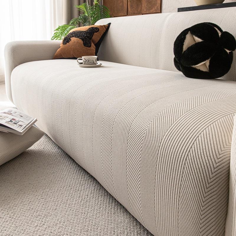 Polarfleece Einfacher Moderner Stil Sofabezug für Alle Jahreszeiten Neuer Verdickter Staubdichter Sofabezug Hochelastischer Sofabezug