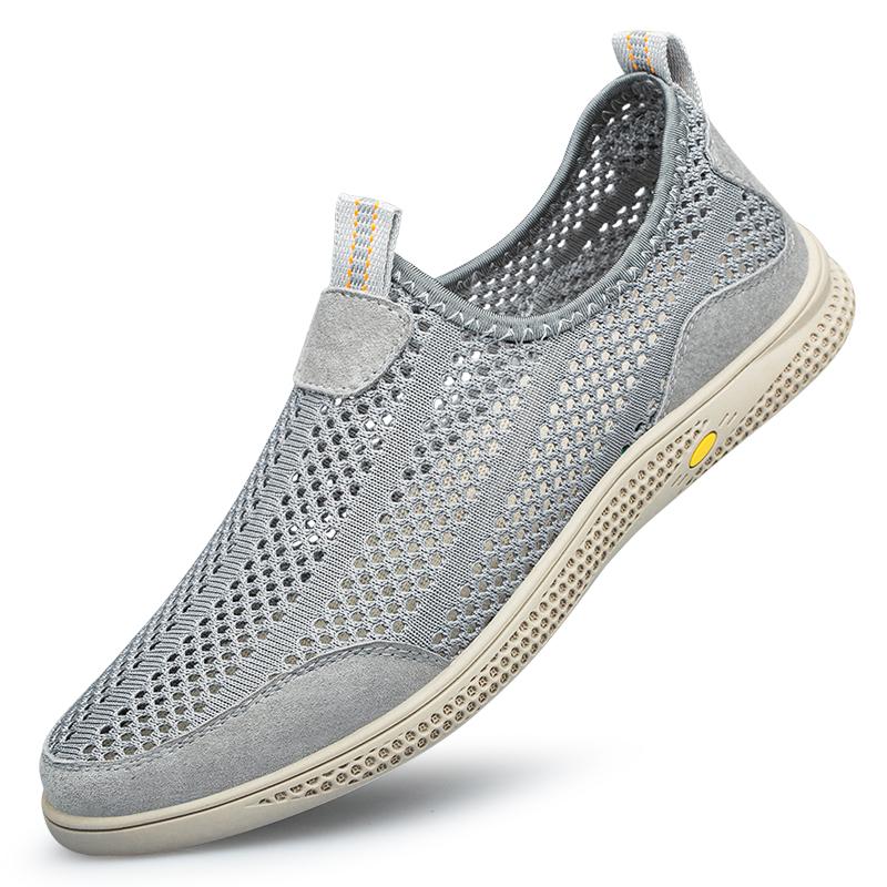 Fashion Outdoor Fashion Men Loafers Summer Flats Men's Casual Shoes Breathable Mesh Men's Shoes Non-slip Sneakers Light Driving Shoes