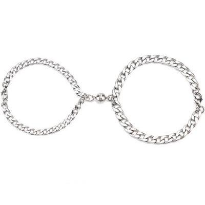 Magnetic Heart Couple Bracelets Set – Matching Charm Distance Chain Bracelets for Lovers & Best Friends