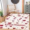 Rose Personalized Name Area Rug Suitable for Living Rooms Dormitory Bedrooms Decorate Room Anti-slip Rug Office Home Decor