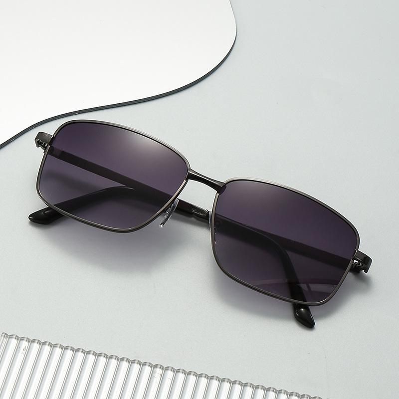Sunglasses Uv-Proof Driving Glasses For Men'S Trendy Men'S Retro Small-Frame Square Metal Glasses