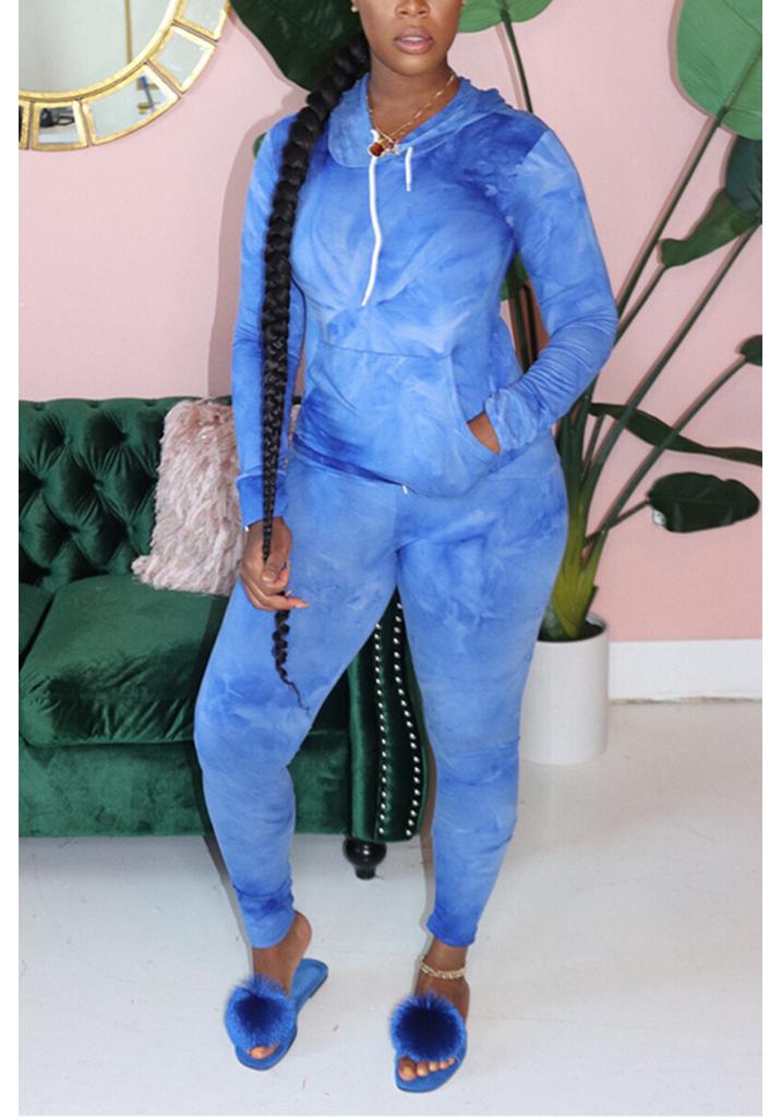 Autumn And Winter Women'S New Hooded Sweater Sports Suit Casual Design Colorful + Printing